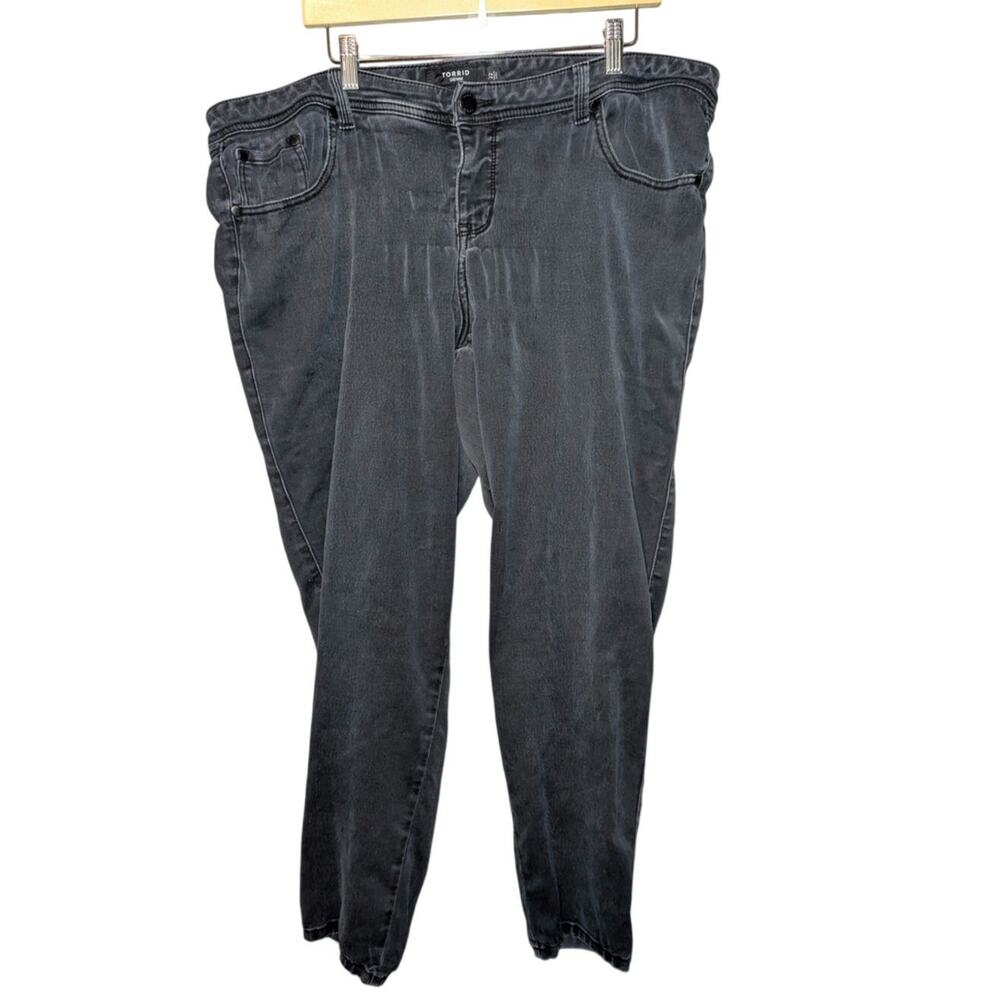 Torrid plus size black denim skinny jeans size 22 goth emo western alt pants